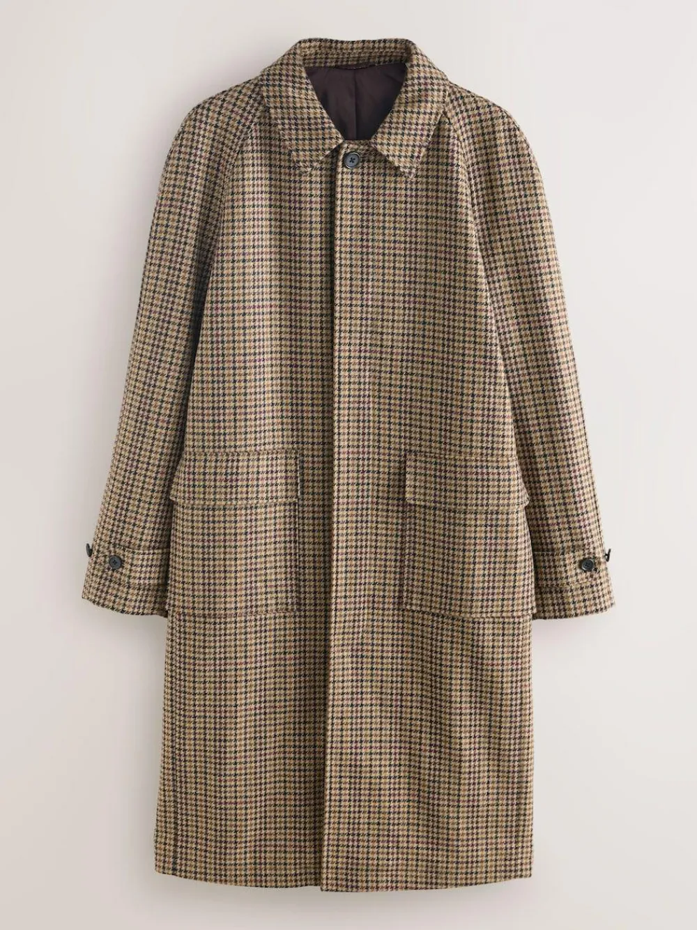 Best Next Neutral Wool Rich Italian Fabric Dogtooth Check Coat