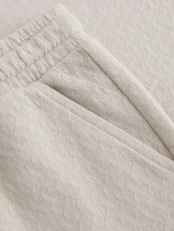 Next Neutral Zip Neck Short Sleeve Polo Shirt And Shorts Set (3mths-7yrs)^BOY Sets & Co-Ords|Sets & Co-Ords