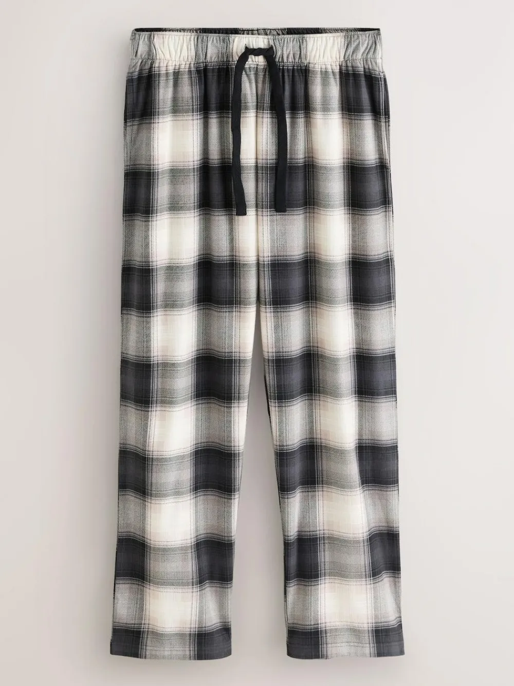Next Neutral/Black Check Motionflex Cosy Open Hem Pyjama Bottoms 2 Pack^ Pyjamas