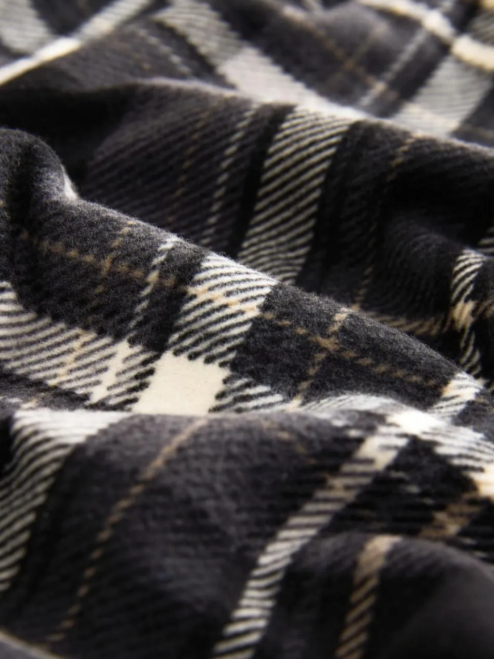 Next Neutral/Black Check Motionflex Cosy Open Hem Pyjama Bottoms 2 Pack^ Pyjamas