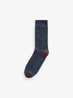 Next Pattern Smart Socks 5 Pack Neutral/Navy