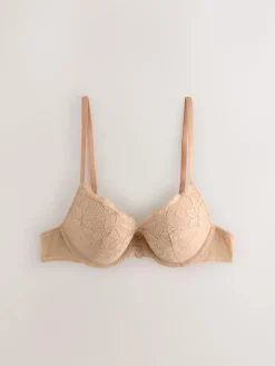 Discount Next Push Up Plunge Lace Bras 2 Pack Neutral/Navy