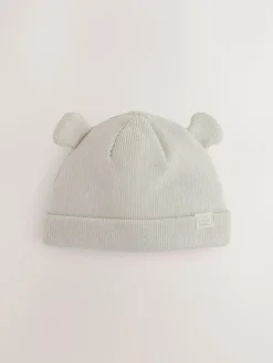 Hot Next 2pack Rib Baby Beanie Neutral/Tan