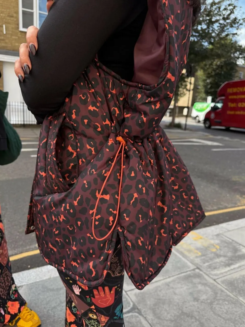 Discount Never Fully Dressed Burgundy Leopard Padded Gilet