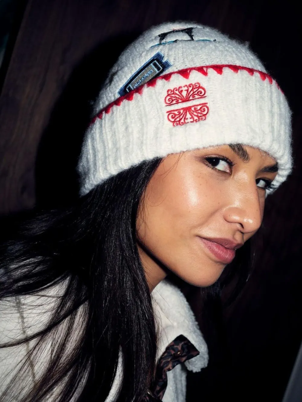 Never Fully Dressed Cream Embroidered Beanie^Women Hats|Hats, Gloves & Scarves