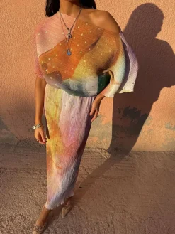 Online Never Fully Dressed Cream Abstract Tilly Dress