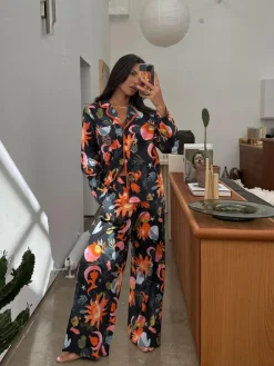 Never Fully Dressed Navy Corazon Cotton Button Through Shorts Set Pyjamas^Women Pyjamas|All Night & Lounge