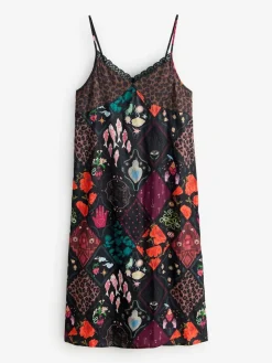 Never Fully Dressed Night Garden Satin Long Line Robe^Women All Night & Lounge|All Lingerie