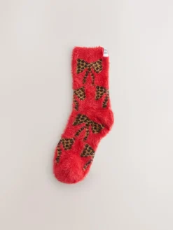 Never Fully Dressed Red/White Elements Cosy Socks 2 Pack^Women Loungewear