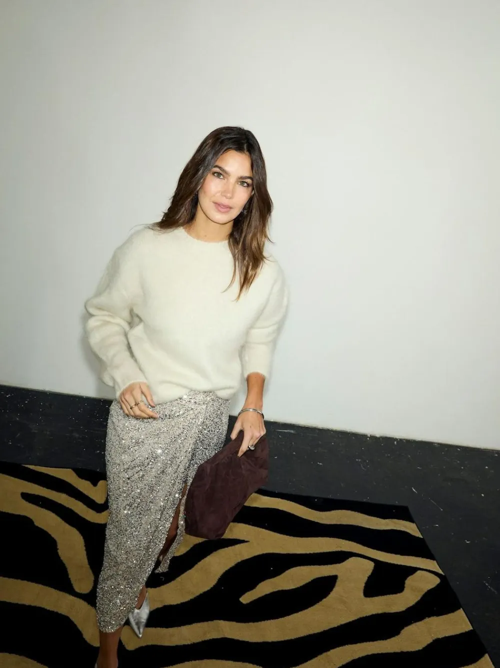 Hot Never Fully Dressed Silver Sequin Jaspre Skirt