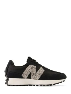 Hot New Balance Black/Leopard Print 327 Trainers