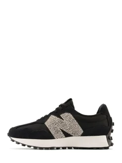 Hot New Balance Black/Leopard Print 327 Trainers