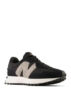 Hot New Balance Black/Leopard Print 327 Trainers