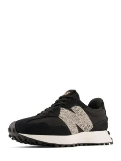 Hot New Balance Black/Leopard Print 327 Trainers