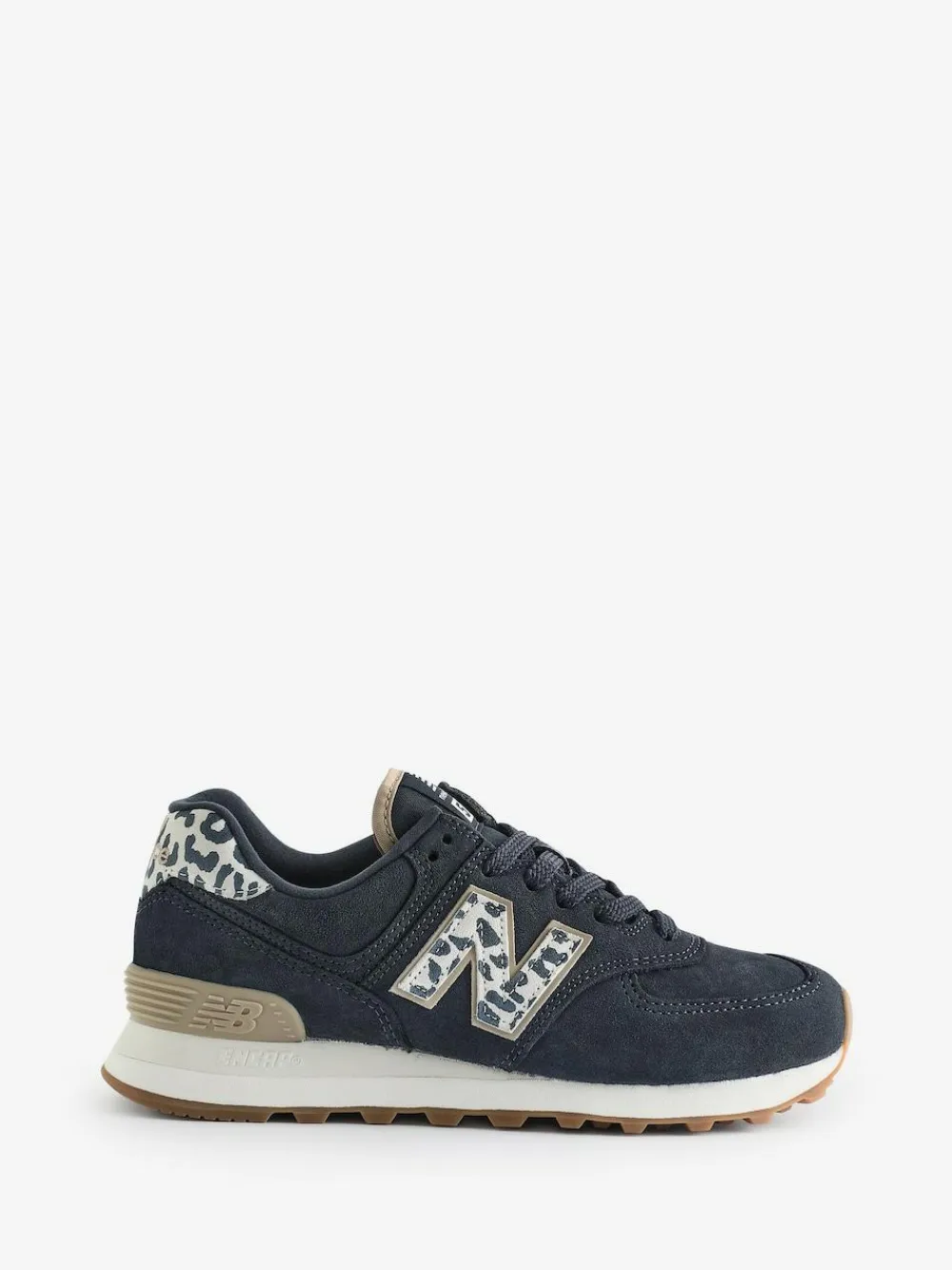 Outlet New Balance Black/Leopard Print 574 Trainers