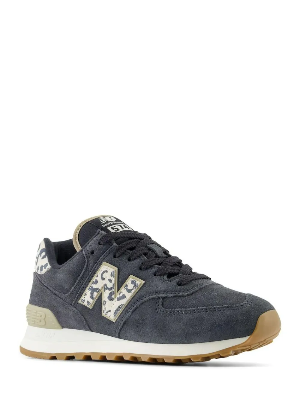 Outlet New Balance Black/Leopard Print 574 Trainers