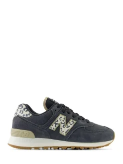 Outlet New Balance Black/Leopard Print 574 Trainers