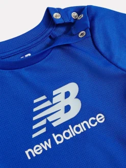 Clearance New Balance Blue Athletic T-Shirt & Nylon Short Set