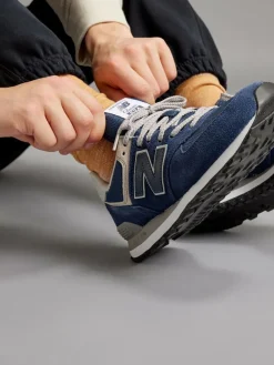 New Balance Navy Blue Mens 574 Trainers^ Sneakers