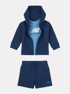 New Balance Kids Zip Thru Hoodie 100% Cotton T-Shirt & Shorts Set^ Shorts