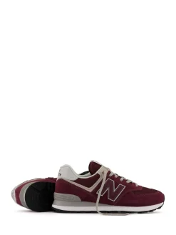 Hot New Balance Red/White Mens 574 Trainers