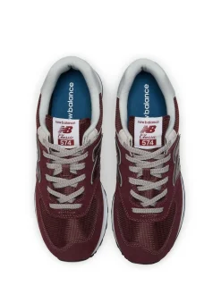 Hot New Balance Red/White Mens 574 Trainers