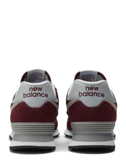 Hot New Balance Red/White Mens 574 Trainers