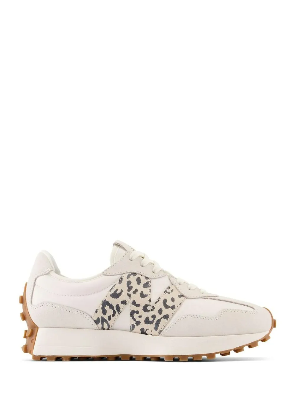 Outlet New Balance White/Leopard Print 327 Trainers