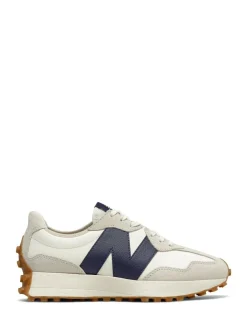 New Balance White/Navy Blue 327 Trainers^Women Sneakers|Sportswear