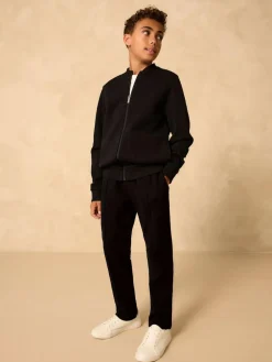 New Next Smart Jersey Bomber Jacket and Joggers Set (3-16yrs) New Black