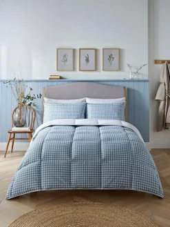 Night Lark Gingham 4.5 Tog Coverless Duvet Set^ Duvets & Pillows|Comforters & Pillows