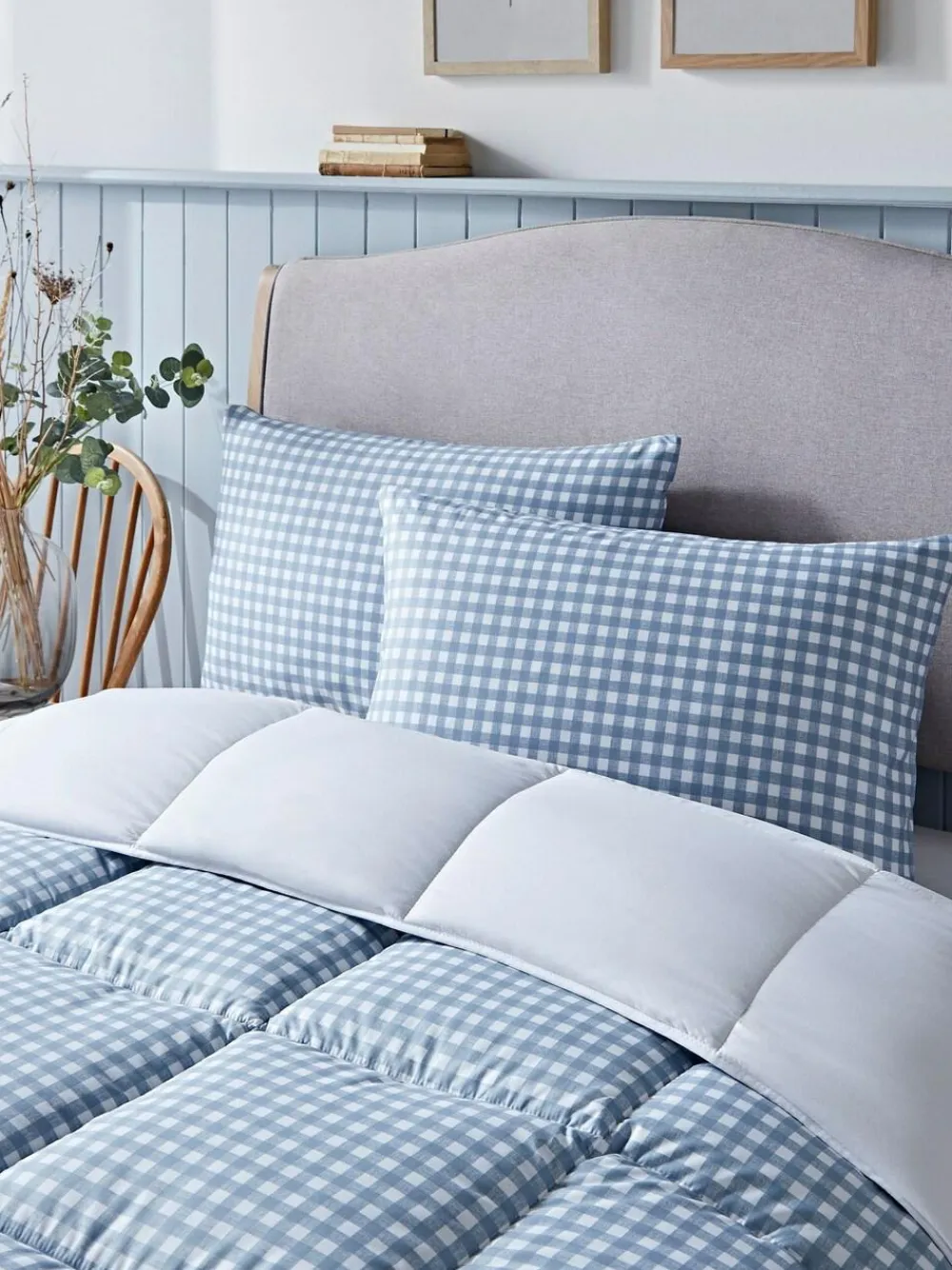 Night Lark Gingham 4.5 Tog Coverless Duvet Set^ Duvets & Pillows|Comforters & Pillows