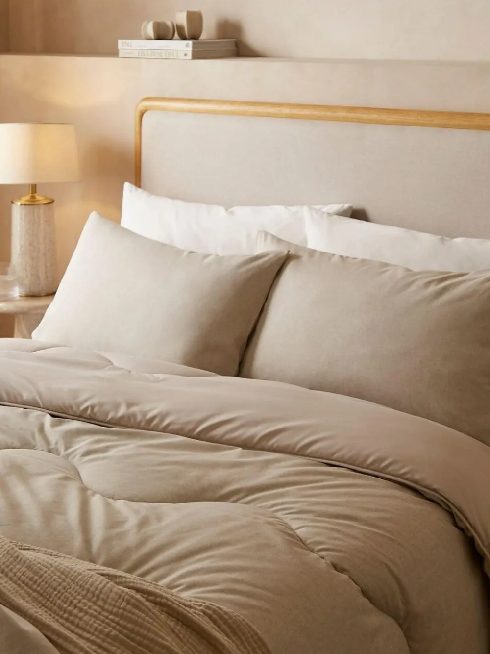 Online Night Lark Natural Oat 10.5 Tog Coverless Duvet and Pillowcase Set