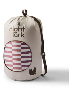 Night Lark Rosy Stripe Pink 10.5 Tog Coverless Duvet and Pillowcase Set^ Duvets & Pillows|Comforters & Pillows