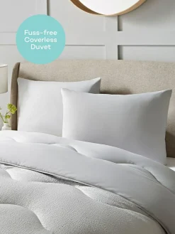 Night Lark Seersucker Coverless Duvet and Pillowcase 10.5 Tog Set^ Duvets & Pillows|Comforters & Pillows