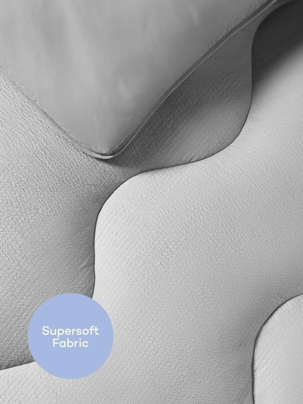 Discount Night Lark Seersucker Coverless Duvet and Pillowcase 4.5 Tog Set Nordic Mist Grey