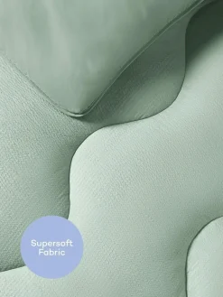 Sale Night Lark Seersucker Coverless Duvet and Pillowcase 4.5 Tog Set Meadow Green