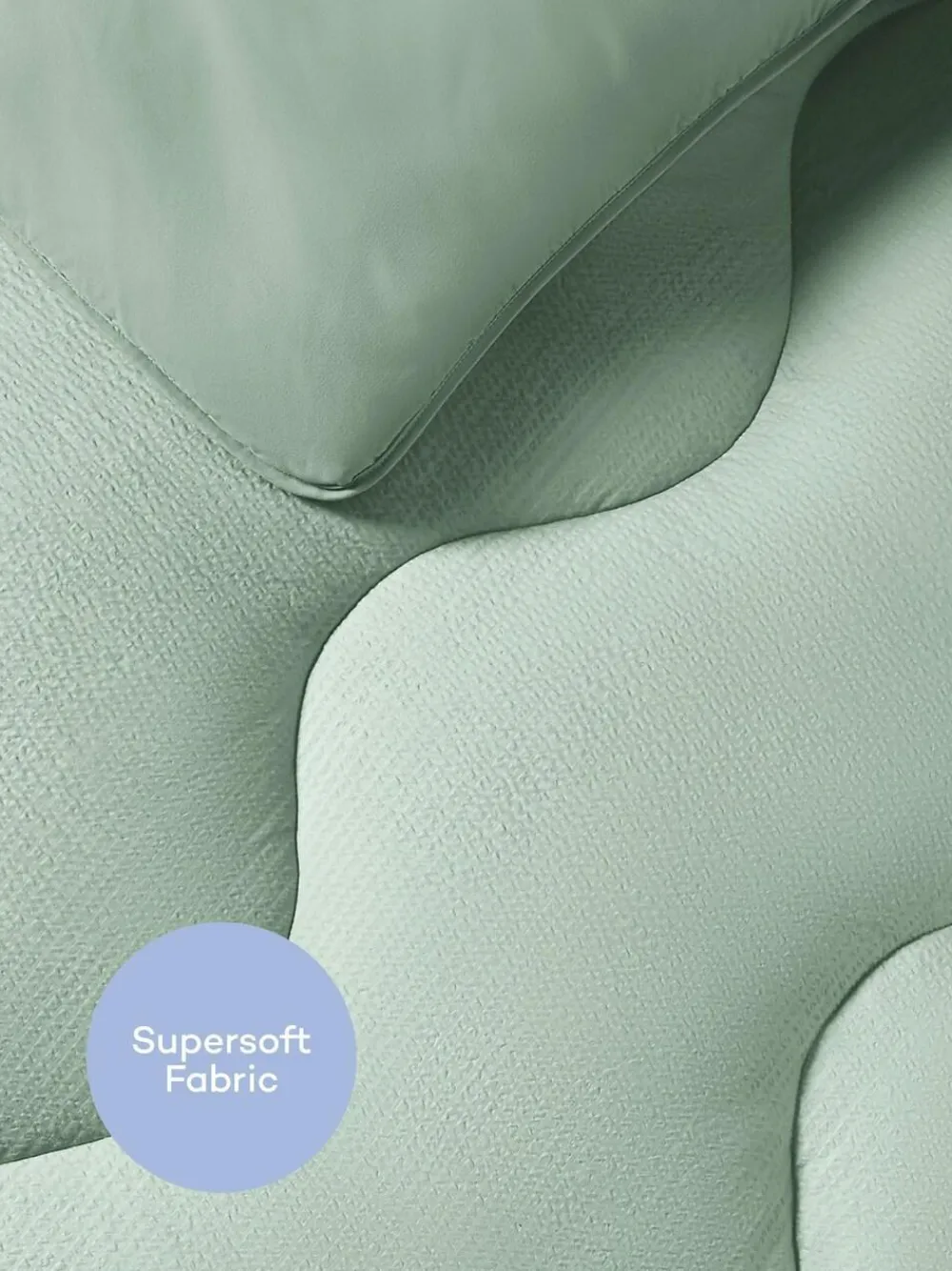 Sale Night Lark Seersucker Coverless Duvet and Pillowcase 4.5 Tog Set Meadow Green