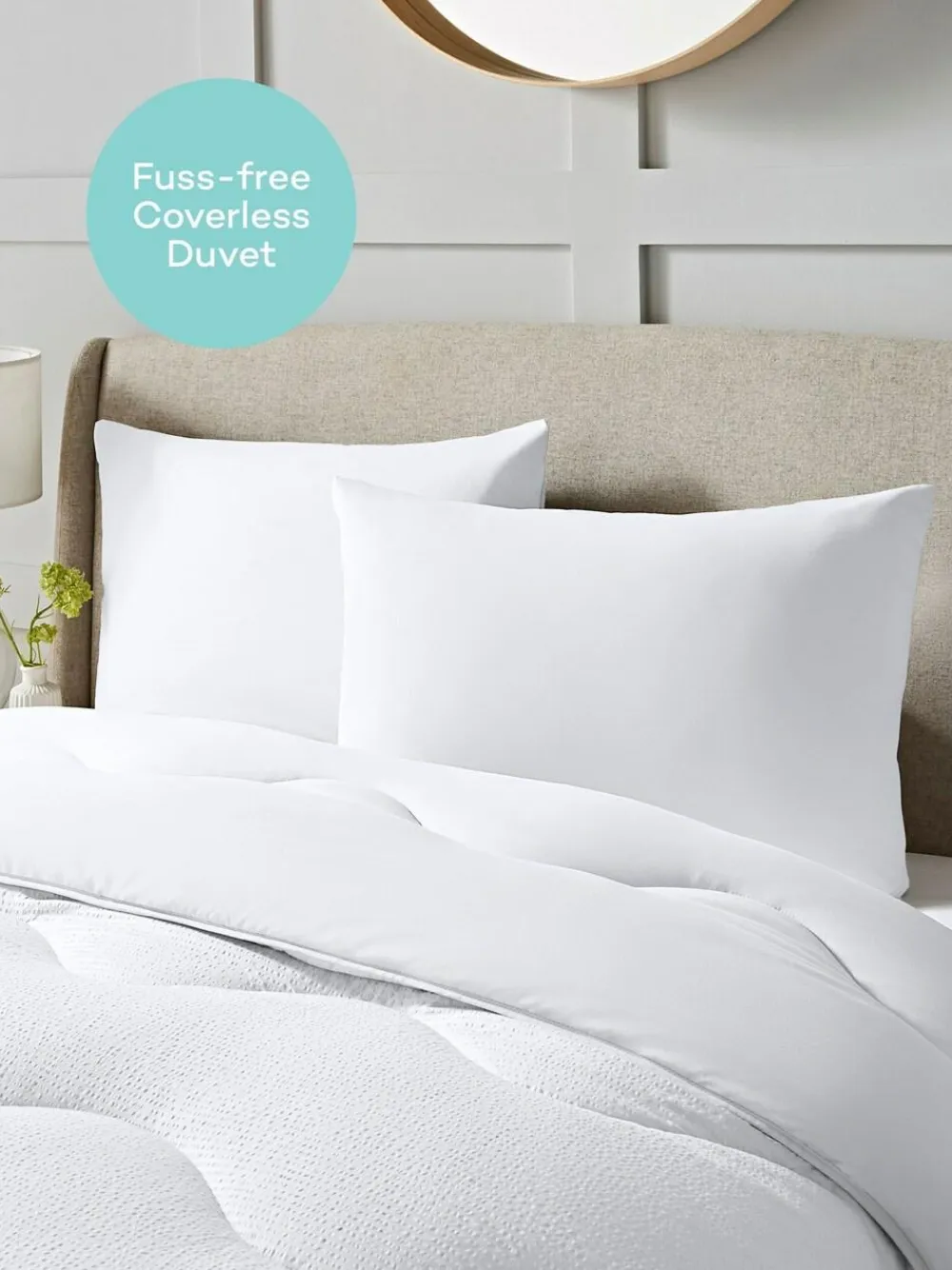 Night Lark Seersucker Coverless Duvet and Pillowcase 10.5 Tog Set^ Duvets & Pillows|Comforters & Pillows