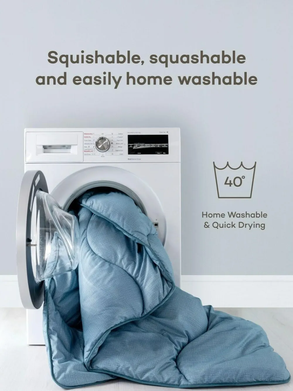 Night Lark Seersucker Coverless Duvet and Pillowcase 10.5 Tog Set^ Duvets & Pillows|Comforters & Pillows