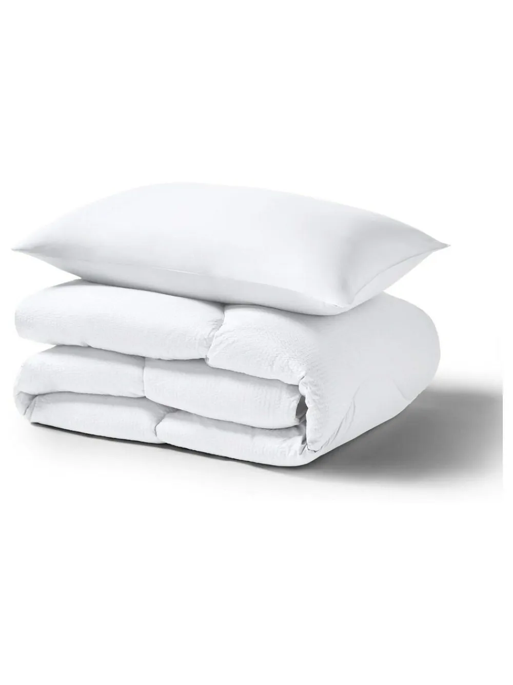 Night Lark Seersucker Coverless Duvet and Pillowcase 10.5 Tog Set^ Duvets & Pillows|Comforters & Pillows