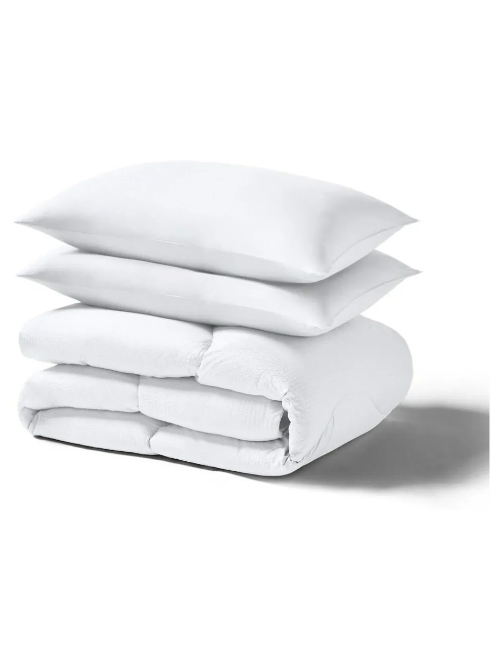 Night Lark Seersucker Coverless Duvet and Pillowcase 10.5 Tog Set^ Duvets & Pillows|Comforters & Pillows