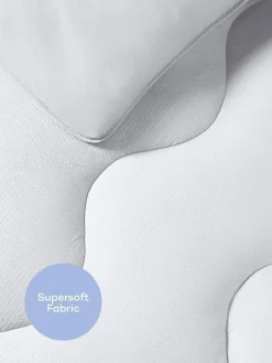Hot Night Lark Seersucker Coverless Duvet and Pillowcase 4.5 Tog Set Polar White