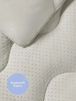 Outlet Night Lark Tufted Dot Coverless 4.5 Tog Duvet and Pillowcase Set Warm Sand