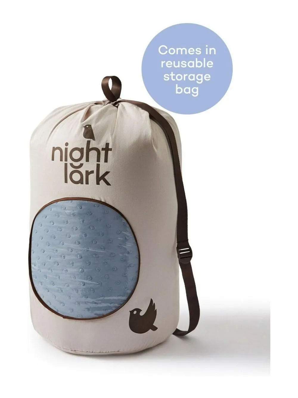 Discount Night Lark Tufted Dot Coverless 4.5 Tog Duvet and Pillowcase Set Dusk Blue