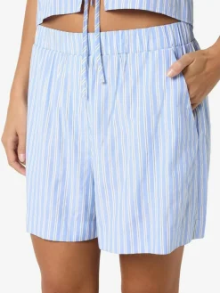 NOISY MAY Blue Stripe Shorts^Women Shorts