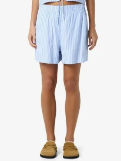 NOISY MAY Blue Stripe Shorts^Women Shorts