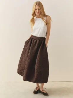 Nothing Ordinary Volume Jacquard Midi Skirt^Women Skirts