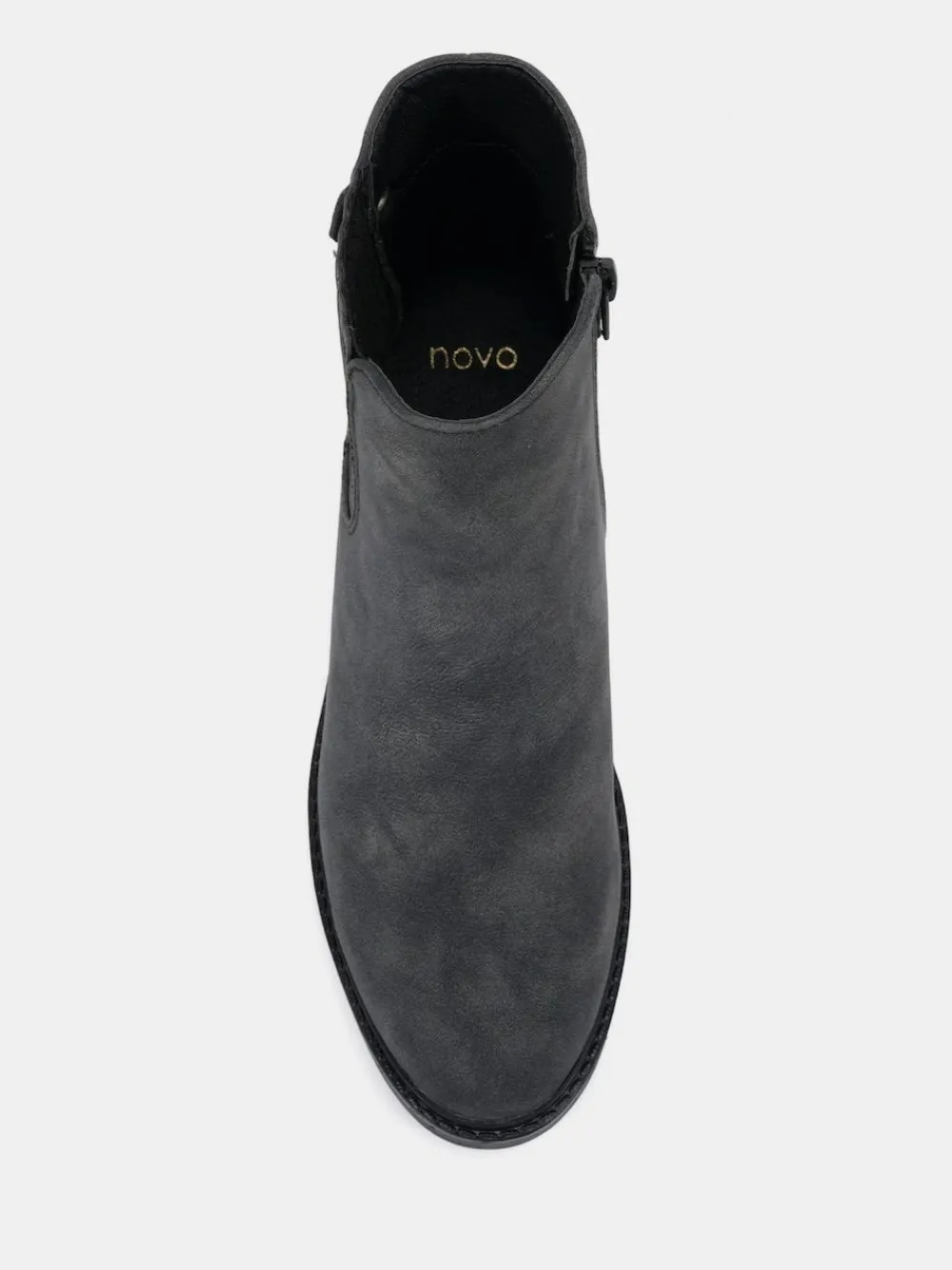 Best Novo Black Chrome Wide Fit Darlina Flat Chelsea Ankle Boots