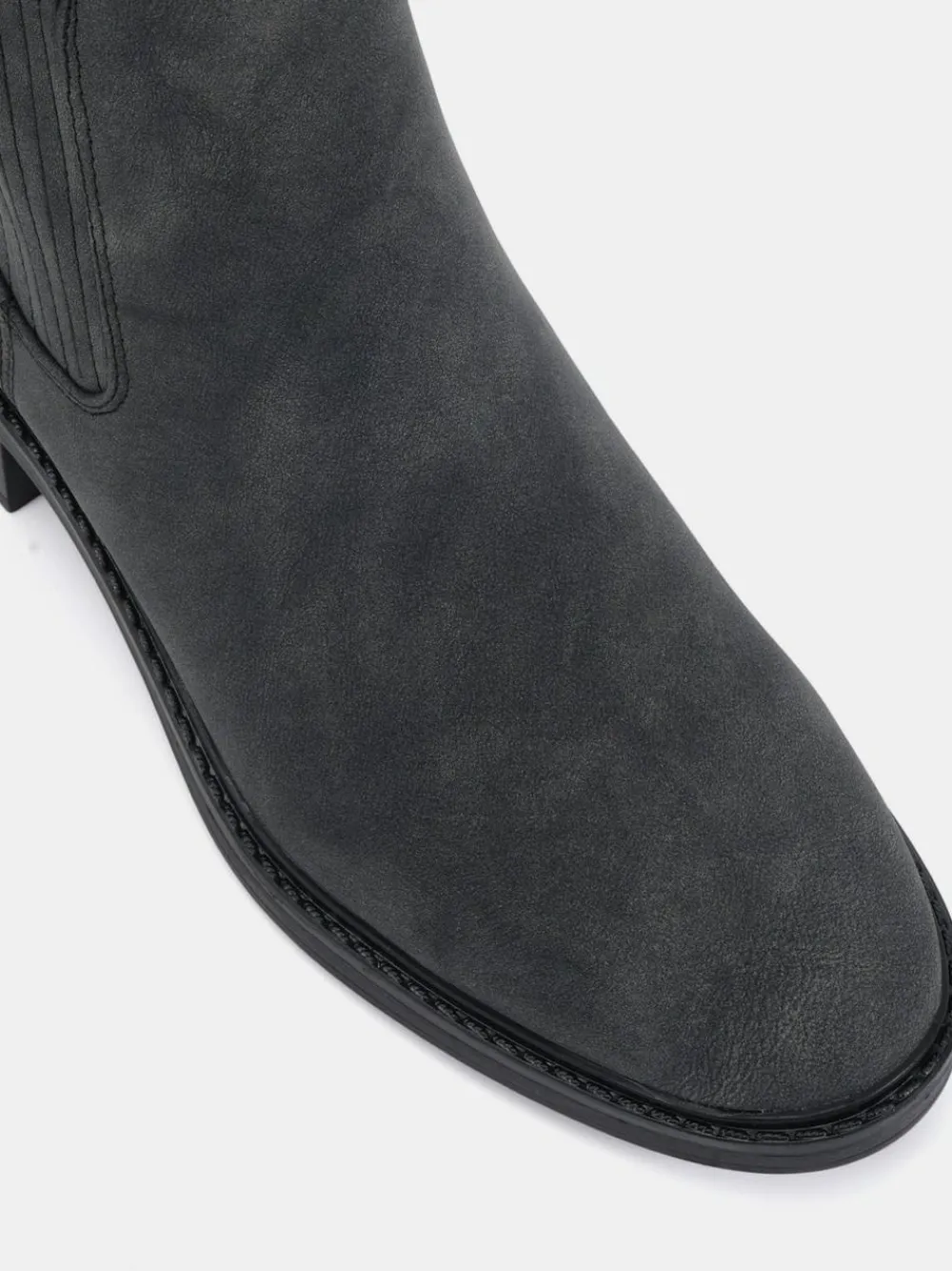 Best Novo Black Chrome Wide Fit Darlina Flat Chelsea Ankle Boots